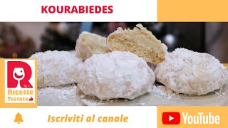 Ricetta dei Kourabiedes biscotti greci di Natale [upl. by Euqilegna]