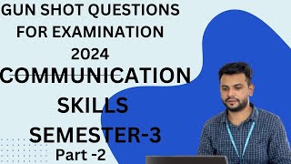 Communication skills pt2 semester3  important questions for examination 2024 Osmania university [upl. by Puff]