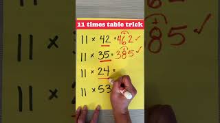 Cool math trick multiplying by 11 math mathisfun mathematics mathtrick multiplication [upl. by Aicital]