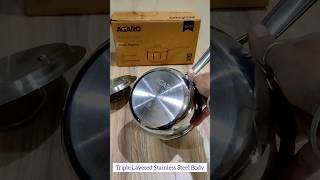 AGARO Regency Triply Steel Saucepan with Lid 14 cm [upl. by Eruza405]