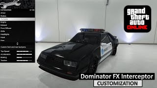 Dominator FX Interceptor  Customization and Review  GTA Online Bottom Dollar Bounties  Review [upl. by Arlena]