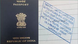 Indian passport surrender  checklist documents tips and tricks [upl. by Drawoh]