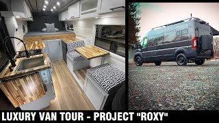 VAN TOUR with KING BED  LUXURY CAMPER vanlife aluminess [upl. by Rebecca]