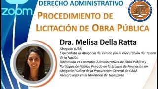 Procedimiento de Licitación de Obra Publica Melisa Della Ratta [upl. by Kendy]