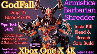 Godfall 2023 4K Armistice Breach Soulshatter Bleed amp Technique Ailment Build Works In 2024 Xbox [upl. by Nester]