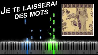 Je Te Laisserai Des Mots Piano Tutorial [upl. by Armitage]