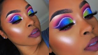 Colorful Glitter Cut Crease  MAKEUP TUTORIAL [upl. by Hitt]