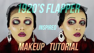 1920s FLAPPER  DRAG MAKEUP TUTORIAL [upl. by Yecac576]