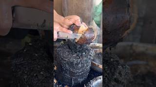 Hot  Roasted coconut Cutting Skill Fruits Cutting Skill [upl. by Litta]