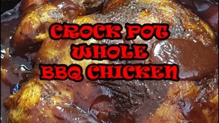 CROCK POT WHOLE BBQ CHICKEN [upl. by Bjork]