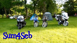 Moto camping trip BMW R1200RT Honda Goldwing F6B and Suzuki DRs Vermont [upl. by Bbor]