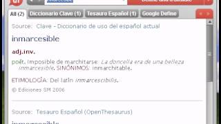 Definición de inmarcesible [upl. by Nosral]