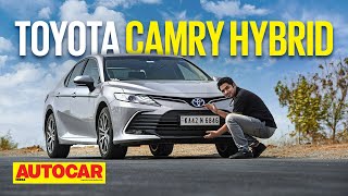 2022 Toyota Camry Hybrid review  Smooth Operator  First Drive  Autocar India [upl. by Tizes268]