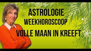 ASTROLOGIE WEEKHOROSCOOP 23 TOT 30 DECEMBER 2023 VOLLE MAAN IN KREEFT DOOR ASTROLOOG IRMA V D WIJK [upl. by Rammaj554]