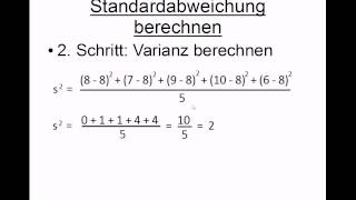 Standardabweichung berechnen [upl. by Whitver203]