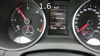 VW GOLF 6 16 tdi vs 20 110hp  tdi ACCELERATION TEST [upl. by Malti]