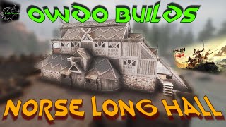 Conan Exiles  OwDo Builds  Norse Inspired Long Hall  Aesir Build  No Mods  Age of War [upl. by Hara]