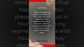 ✝️🙏PRAYER FOR HAPPINESS AND PEACE OF MIND ✝️🙏shortsfeed prayermorningprayer [upl. by Dane]