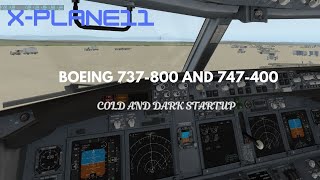 How to startup the default Boeing 737800 and 747400 in XPlane 11 [upl. by Rahman]