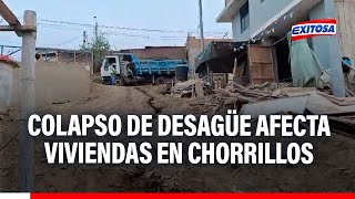 🔴🔵Chorrillos Tuberías de desagüe colapsan y afectan al menos 50 viviendas [upl. by Colline]