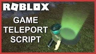 ROBLOX Tutorial  Game Teleport Script Teleport to other Games or Places [upl. by Ragse]