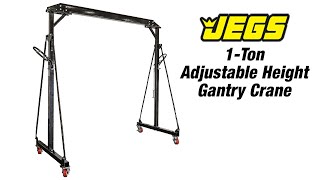 55581245 JEGS Adjustable Height Gantry Crane 1 Ton [upl. by Ormond745]