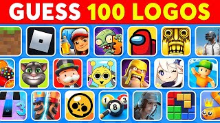 Guess The GAME Logo in 2 Seconds  100 Famous Logos 🎮🎲 Logo Quiz 2024 [upl. by Hcab]