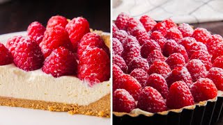 NoBake Fresh Raspberry Tart [upl. by Llennhoj882]