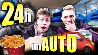 24 Stunden im AUTO 🚗 CHALLENGE ⏰ [upl. by Suirauqram686]