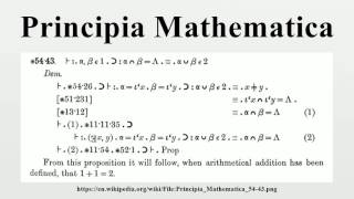 Principia Mathematica [upl. by Adelina549]