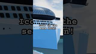 ICON of the SEAS horn  Cruise Line Simulator roblox cruise cruiselines [upl. by Hadrian]