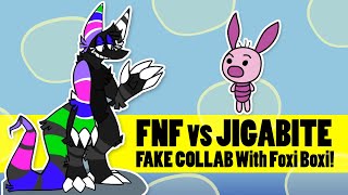 FNF vs JIGABITE fake collab with Foxi Boxi  Animation meme [upl. by Ecyarg]