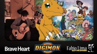 Digimon Brave Heart Meets Fingerstyle by Fabio Lima GuitarGamer [upl. by Kataway]