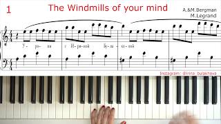 ЛЕГКАЯ КРАСИВАЯ МЕЛОДИЯ THE WINDMILLS OF YOUR MIND НА ПИАНИНО VERY SIMPLE EASY BEAUTIFUL PIANO Music [upl. by Maxwell]