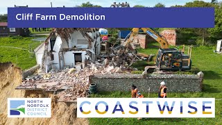 Cliff Farm in Trimingham demolished [upl. by Motteo]