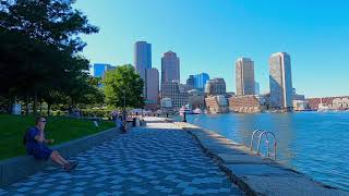 WALK TOUR Boston Harbor waterfront [upl. by Solahcin]