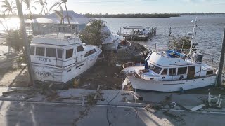 CRAZY STORM SURGE damage with homes caked in FEET OF SAND from Hurricane Milton [upl. by Gilpin]