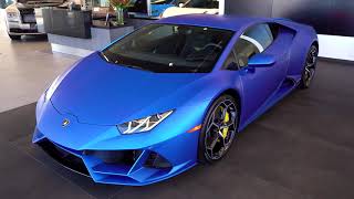 CHECK OUT This 2020 Lamborghini Huracán EVO in Blu Aegeus [upl. by Leahcimnhoj]