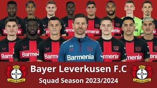 Bayer Leverkusen FC Squad With Xabi Alonso  Bayer 04 Leverkusen Squad 20232024 [upl. by Riddle]