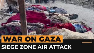 Dozens of displaced Palestinians killed in Israeli air attack  AJshorts [upl. by Anek696]