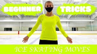 BEGINNER ice skating moves ANYONE can try 3 TRICKS IN 3 MINUTES [upl. by Ayoted]