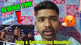 Team Cody Rhodes Brutal Attack Roman Reigns amp Bloodline Smackdown [upl. by Nahgen444]