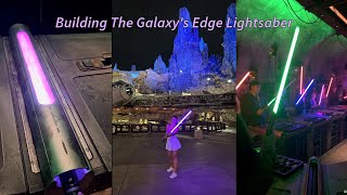 Building a 300 lightsaber at Savis Workshop Disney World🪐🌌 Galaxys Edge [upl. by Golding]