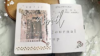 april reading journal setup 🌼  flowery spring theme [upl. by Llen]