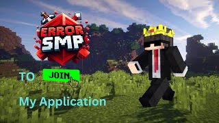 My application to error smp s1 ‪errorSMPonTOPerrorsmpapplicationerrorsmpS WariorPlayz‬ [upl. by Myca]