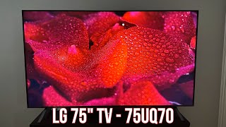 LG 75quot UHD WebOS TV 2022 Model  75UQ70  Unboxing Setup amp Overview [upl. by Halludba]