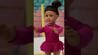 Learning How to Stop with Ice Skates  American Girl shorts [upl. by Arriaes]