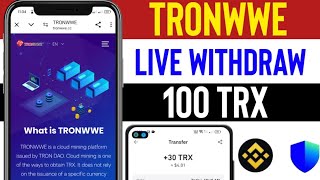 🎉TRONWWE🎉Long term investment project❤️For Anyone👍100 Guaranteed👍TRON TRX Mining Site🔥 [upl. by Alikee]