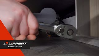 How to Manually Override a Power Gear Above Floor Slideout from Inside Unit V1 [upl. by Stringer]