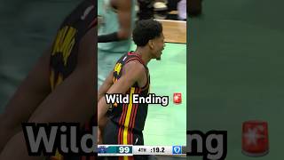 Wild ending in Hawks vs Hornets 👀🚨Shorts [upl. by Dareg877]